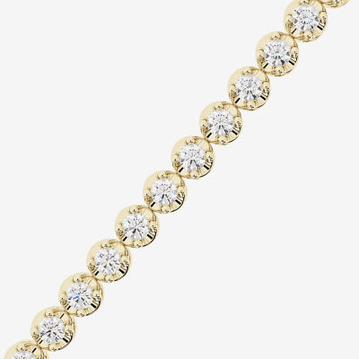 H-I / I1) CT. T.W. Lab Grown White Diamond 10K Gold Inch Tennis Bracelet