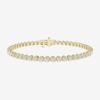 H-I / I1) CT. T.W. Lab Grown White Diamond 10K Gold Inch Tennis Bracelet