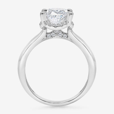 3 1/7 Ct.T.W. (I / I1) Womens Ct. T.W. Lab Grown White Diamond 14K Gold Oval Halo Engagement Ring