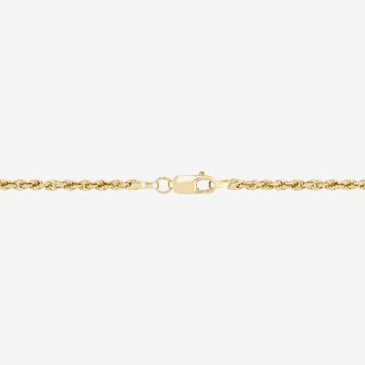 10K Gold / Inch Hollow Rope Chain Bracelet