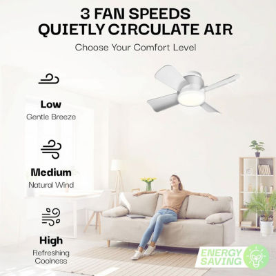 Bell + Howell Socket With Warm Lighting And Remote Control Ceiling Fan