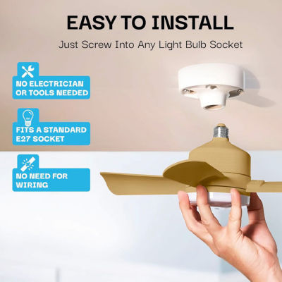 Bell + Howell Socket With Warm Lighting And Remote Control 1000 Lumens Ceiling Fan