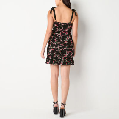 Secret Charm Womens Sleeveless Floral Bodycon Dress