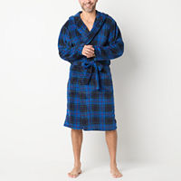 St. John's Bay Mens Long Sleeve Long Length Robe, Medium-large, Blue