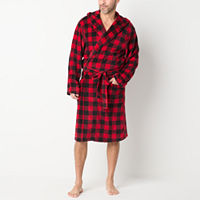 St. John's Bay Mens Long Sleeve Long Length Robe, Medium-large, Red