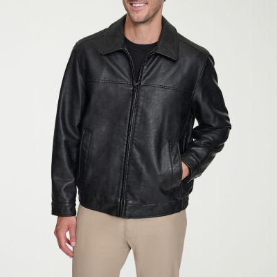 Dockers Mens Big and Tall Faux Leather Water Resistant Midweight Jacket