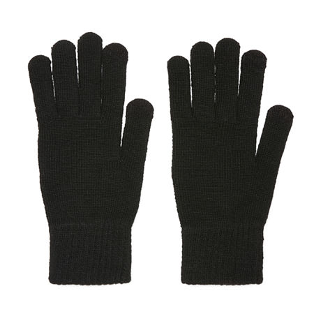 St. John's Bay Touch Tech 1 Pair Cold Weather Gloves, One Size, Black