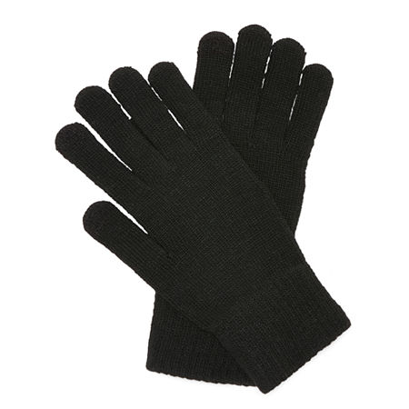 St. John's Bay Touch Tech 1 Pair Cold Weather Gloves, One Size, Black