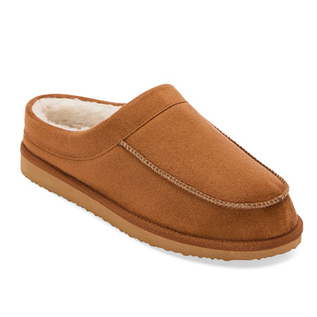 St. John's Bay Mens Slip-On Slippers, X-large, Brown