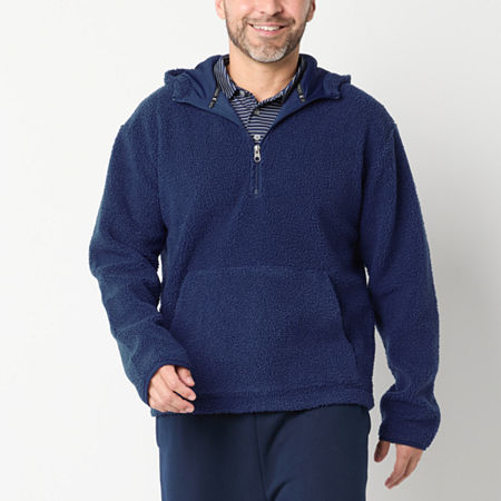 Xersion Sherpa Mens Long Sleeve Zipper Active Hoodie, X-large, Blue