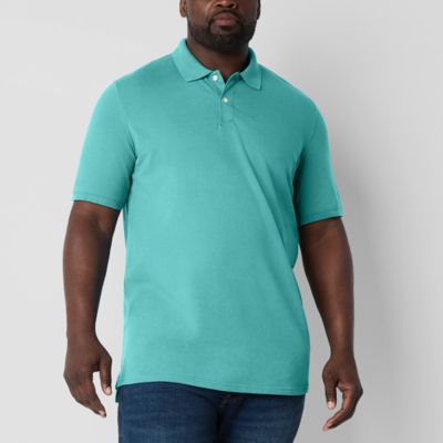 St. John's Bay Premium Stretch Big and Tall Mens Regular Fit Short Sleeve Polo Shirt