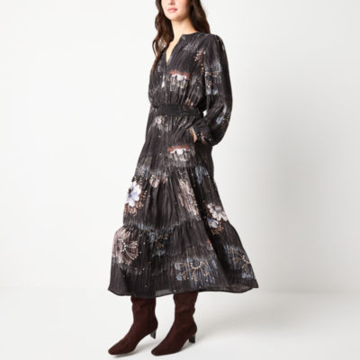 Ryegrass Womens Long Sleeve Maxi Dress