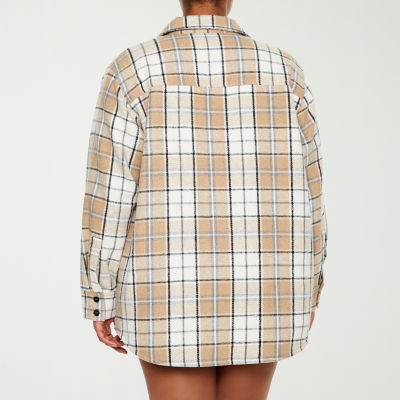 Forever 21 Plaid Shacket Lightweight Juniors Plus Shirt Jacket