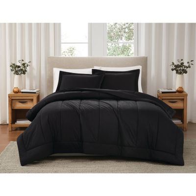 Brooklyn Loom Cotton Percale Midweight Comforter Set