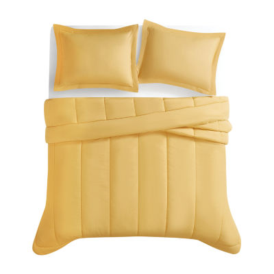 Brooklyn Loom Cotton Percale Midweight Comforter Set