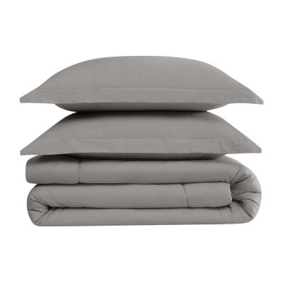 Brooklyn Loom Cotton Percale Midweight Comforter Set