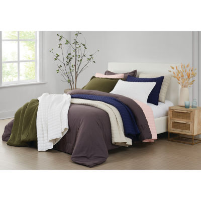 Brooklyn Loom Flax Linen 3-pc. Midweight Comforter Set