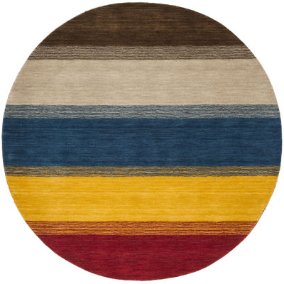 Safavieh Himalaya Collection Ilarion Striped Round Area Rug