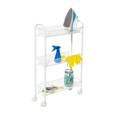 HoneyCanDo White 3Basket Slim Shelf Cart, Color White JCPenney