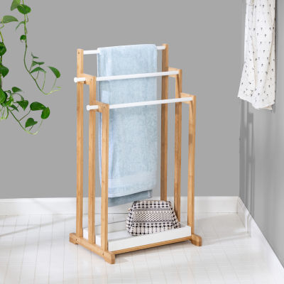 Honey-Can-Do Bamboo 3-Tier Freestanding Towel Rack