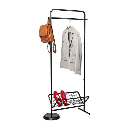 Honey-Can-Do Black Swivel Garment Rack, One Size, Black