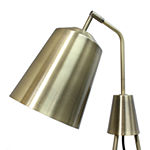 Tripod Antique Brass Metal Floor Lamp