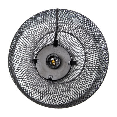 All the Rages Simple Designs Mesh Industrial Metal Table Lamp