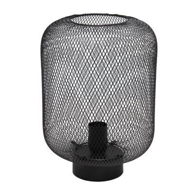 All the Rages Simple Designs Mesh Industrial Metal Table Lamp