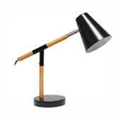 Simple Designs LD1003-BLK Basic Metal Flexible Hose Neck Desk Lamp, Black