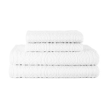 Oxford Silver 24 x 50 White Open End Cotton / Poly Bath Towel 10 lb. -  120/Case