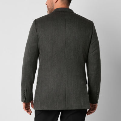 Calvin Klein Men's Slim-Fit Wool Woven Herringbone Sport Coat