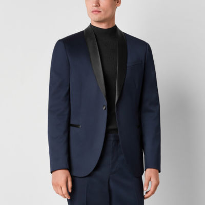 J. Ferrar Mens Stretch Fabric Slim Fit Tuxedo Jackets