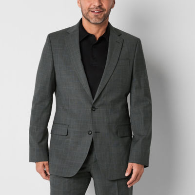 Stafford Coolmax All Season Ecomade Mens Plaid Stretch Fabric Slim Fit Suit Jacket