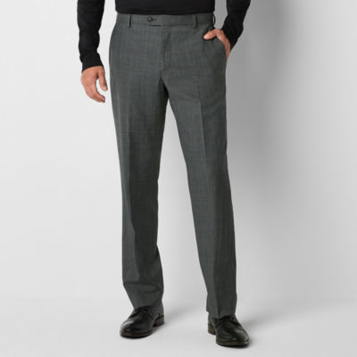Stafford Coolmax All Season Ecomade Mens Slim Plaid Stretch Fabric Fit Suit Pants