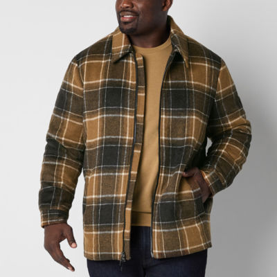 Shaquille O'Neal XLG Mens Big and Tall Quilted Jacket, Color Honey