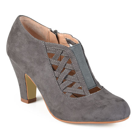 Journee Collection Womens Piper Booties, 9 Wide, Gray