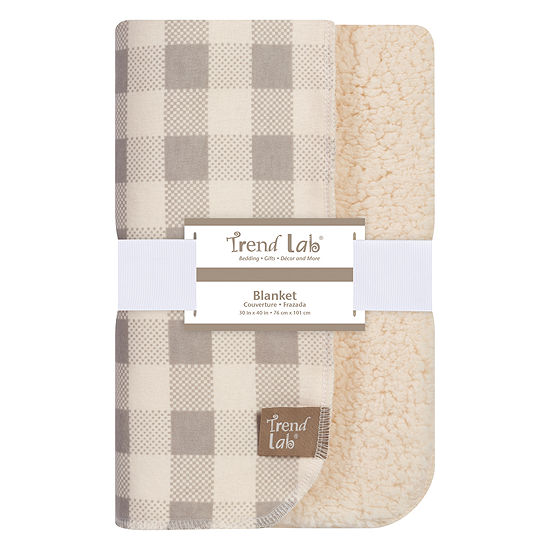 Trend Lab Gray Buffalo Check Flannel Receiving Blanket