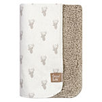 Trend Lab Gray Stag Head Flannel 1 Pair Receiving Blanket