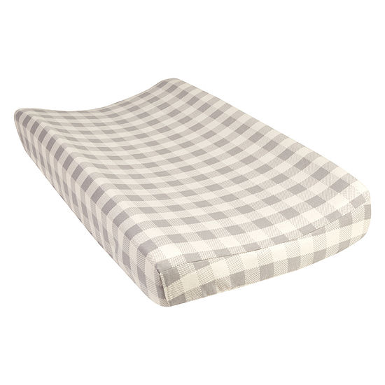 Trend Lab Gray Buffalo Check 1 Pair Changing Pad Cover