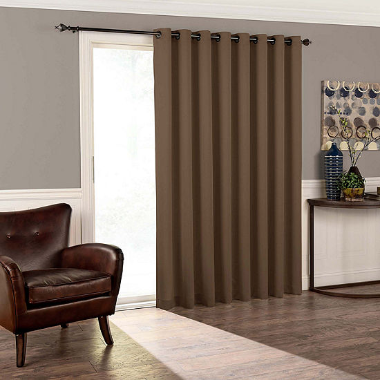 Eclipse Tricia Patio Door Light-Filtering Grommet Top Single Curtain Panel