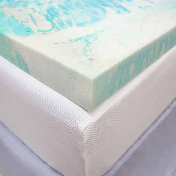3 Memory Foam Mattress Topper-JCPenney, Color: White