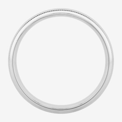 Mens 6mm Sterling Silver Wedding Band