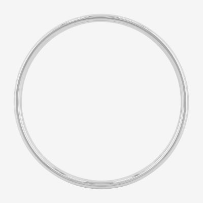  Womens 2mm Silver Domed Wedding Band Ring