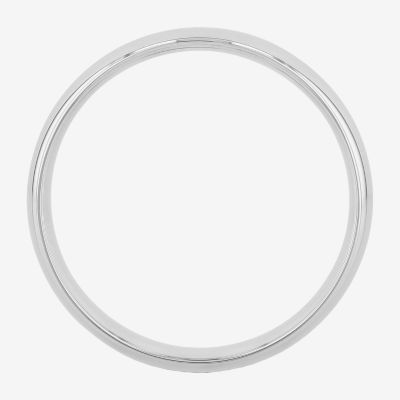  6mm Silver Domed Mens Wedding Ring