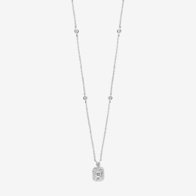 Effy Womens / CT. T.W. Mined Diamond 14K White Gold Pendant Necklace