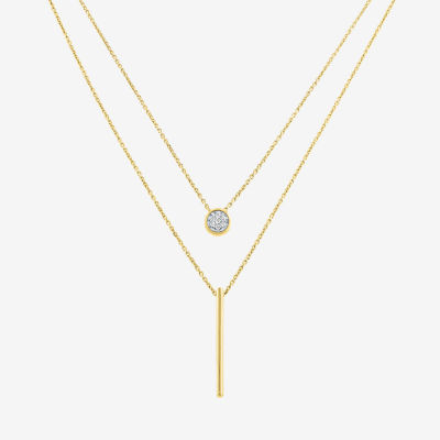 YES, PLEASE!  2-pc. Diamond Accent Bar Necklace Set in Sterling Silver or 14K Gold Over Silver