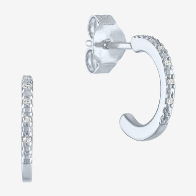 Diamond Addiction Womens Diamond Accent Natural White Diamond Sterling Silver 3 Pair Earring Set