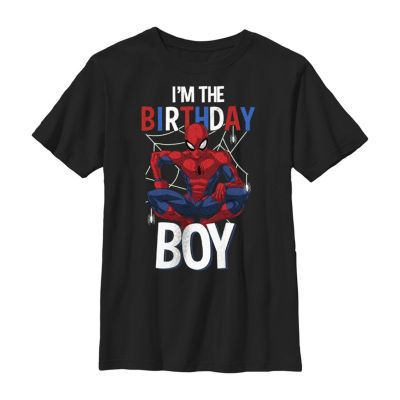 Little & Big Boys Crew Neck Short Sleeve Spiderman Graphic T-Shirt