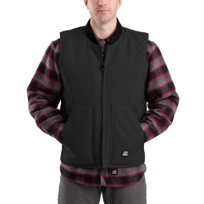 Berne Big and Tall Workmans Duck Water Resistant Quilted Vest, Color: Black  - JCPenney