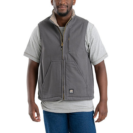 Berne Big And Tall Canyon Sherpa Lined Mens Fleece Vest, 6x-large, Gray